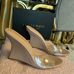 Vegan Leather Wedge Sandal Mules - 8.5